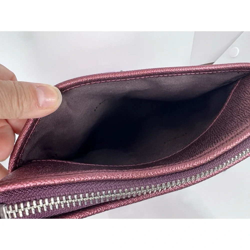 Coach Kitt Messenger Crossbody Bag in Metallic Cherry
